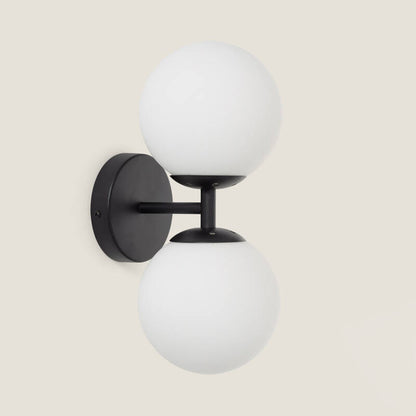 Wandlamp Binaro metaal en glas zwart