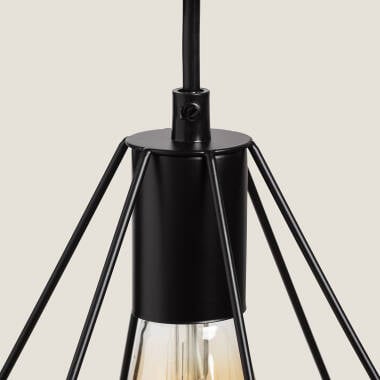 Wandlamp Oltravo zwart, ijzer en hout (afbeelding 5)