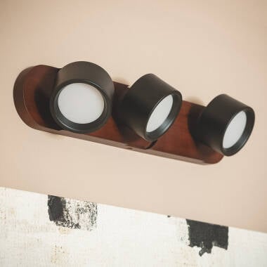 Wandlamp Hondavo met drie richtbare spots, vooraanzicht