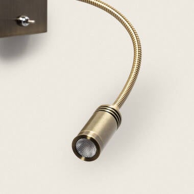 Wandlamp Nolvivo goud met USB poort (afbeelding 3)