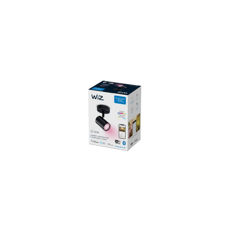 Wandlamp Sorbano met gekleurd licht op de wand