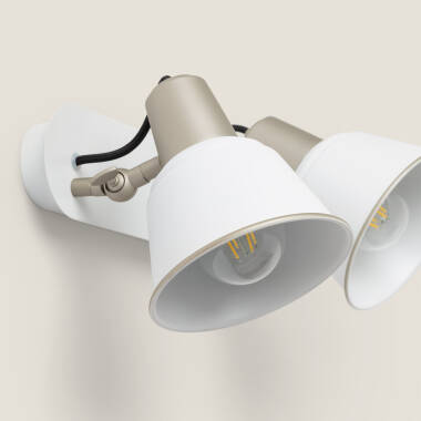 Wandlamp Amblano detail van de ronde kap