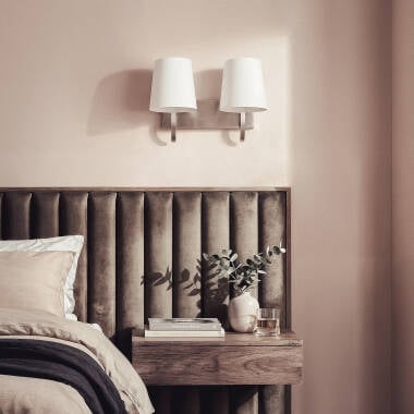 Wandlamp Imbraro zijaanzicht van de metalen structuur