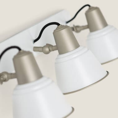 Wandlamp Danivo detail van de ronde kappen