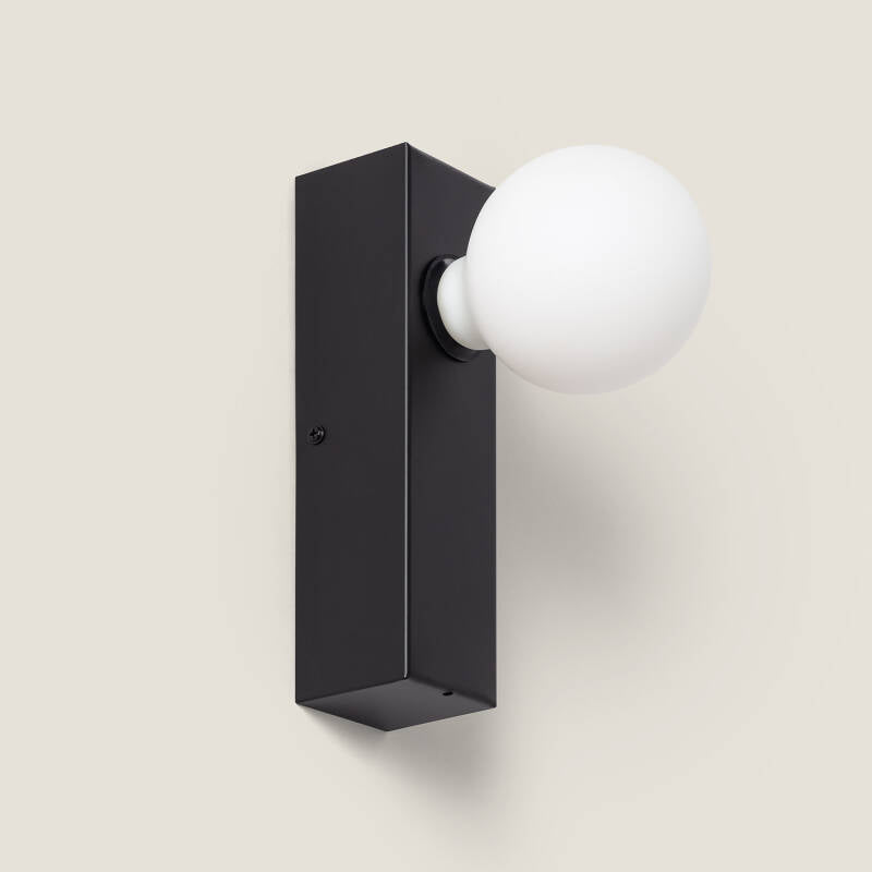 Wandlamp Dorsano zwart metaal met één lichtpunt