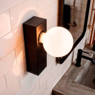 Wandlamp Dorsano zwart vooraanzicht
