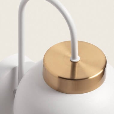 Wandlamp Umbraro in wit metaal, sfeerbeeld