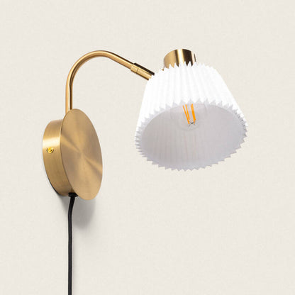 Wandlamp Veldaro in wit metaal met instelbare kop