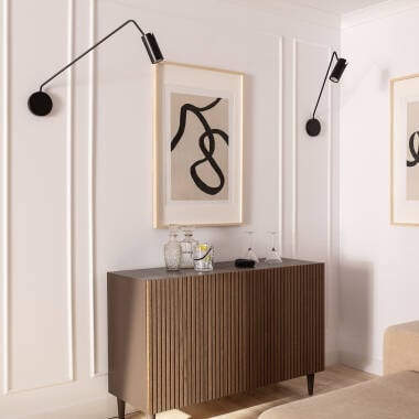 Wandlamp Voltano gemonteerd op de wand