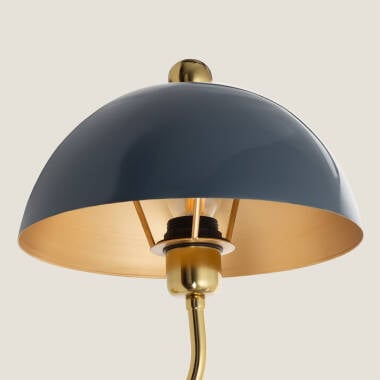 Wandlamp Jusmano detail van de blauwe afwerking