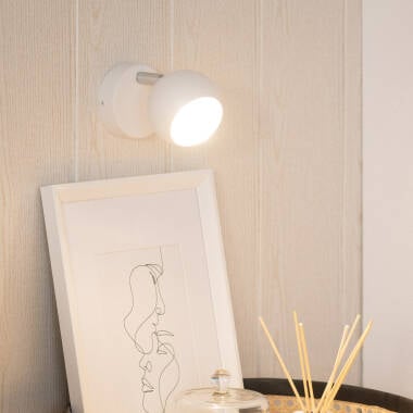 Wandlamp Bilcano wit zijaanzicht