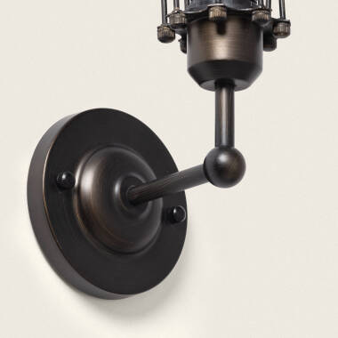 Wandlamp Javrivo zijaanzicht van de metalen lijnen