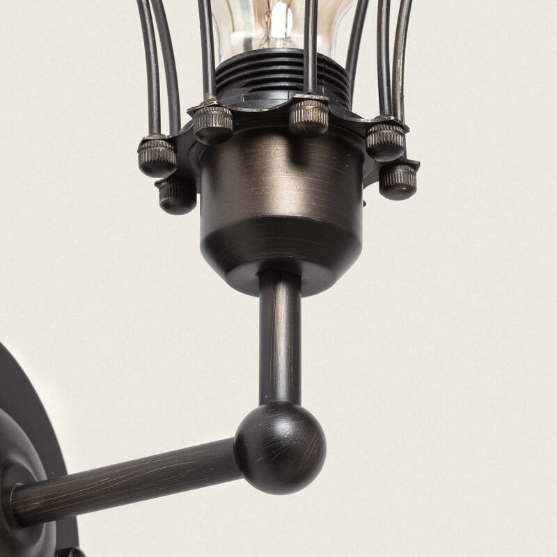 Wandlamp Javrivo detail van de fitting en rozet