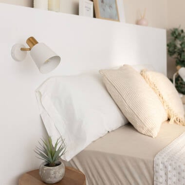 Wandlamp Jastano zijaanzicht met gekantelde kap