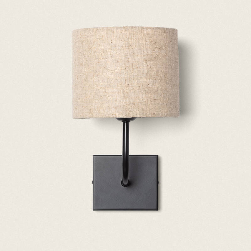 Wandlamp Jombaro zijaanzicht van de stoffen kap