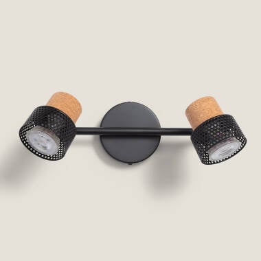 Wandlamp Nestavo zwart met 2 spots (afbeelding 2)