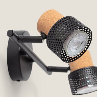 Wandlamp Nestavo zwart met 2 spots (afbeelding 4)