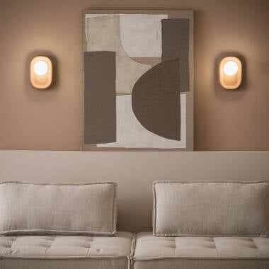 Wandlamp Pelmaro naturel, kurk en metaal (afbeelding 3)