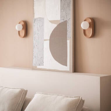 Wandlamp Pelmaro naturel, kurk en metaal (afbeelding 4)