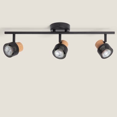 Wandlamp Orbaro zwart met 3 spots (afbeelding 5)