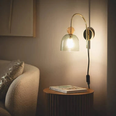 Wandlamp Vitraro detailfoto glazen kap