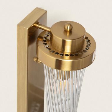 Wandlamp Lasmivo detail van de glazen staven