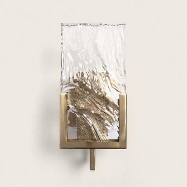 Wandlamp Uldaro glas en metaal, zijaanzicht