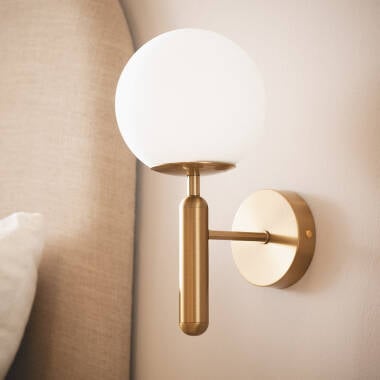 Wandlamp Delmaro goud vooraanzicht