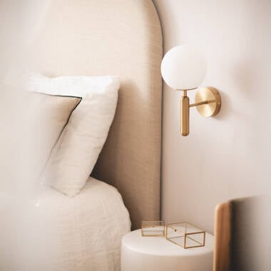 Wandlamp Delmaro detail van het glas