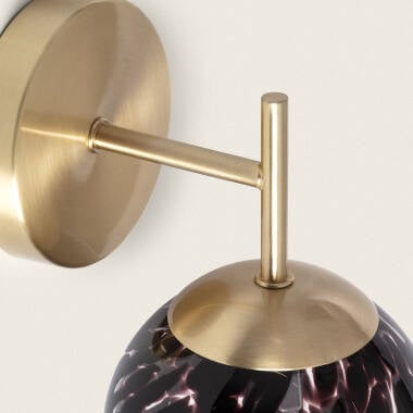 Wandlamp Mertavo goud, glas en metaal (afbeelding 3)