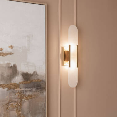 Wandlamp Vermaro, detail van het marmer