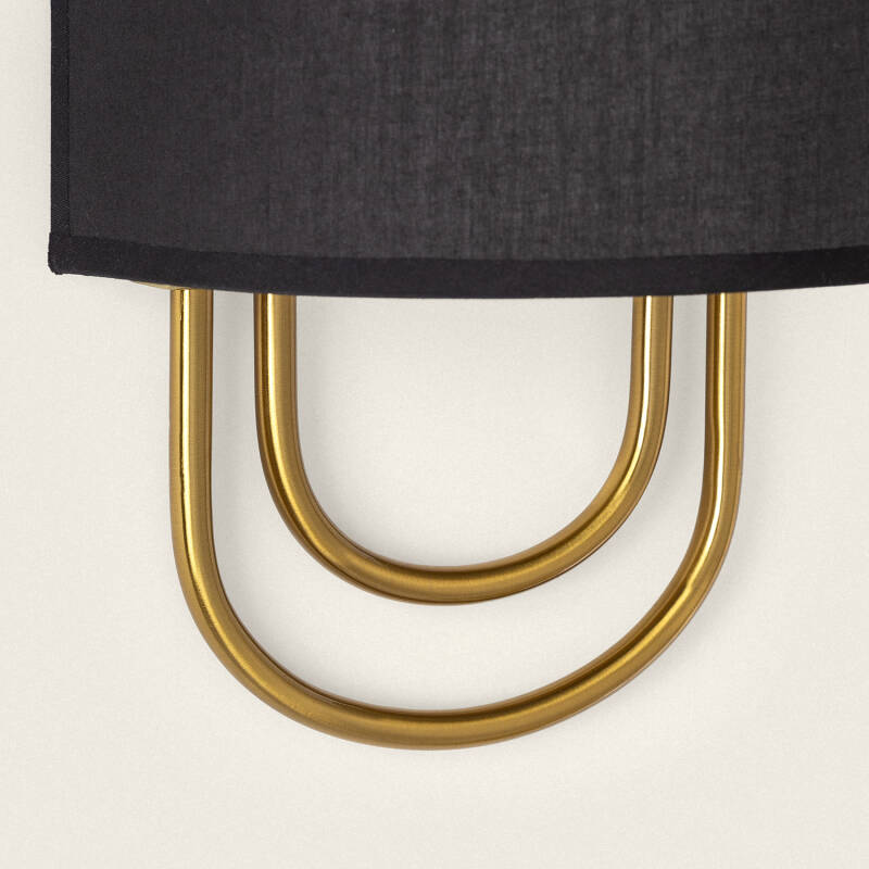 Wandlamp Vostano, detail van de stoffen kap