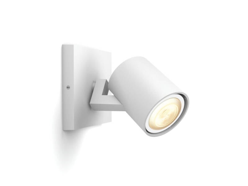 Wandlamp Quasivo in wit metaal met GU10 spot