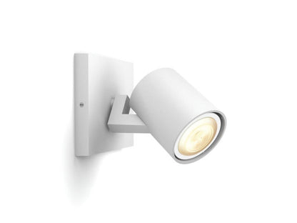 Wandlamp Quasivo in wit metaal met GU10 spot