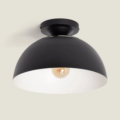 OPLARO koepelvormige plafondlamp van aluminium in zwart