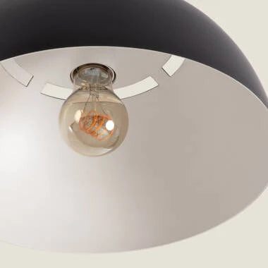 OPLARO koepelvormige plafondlamp van aluminium in zwart, foto 5