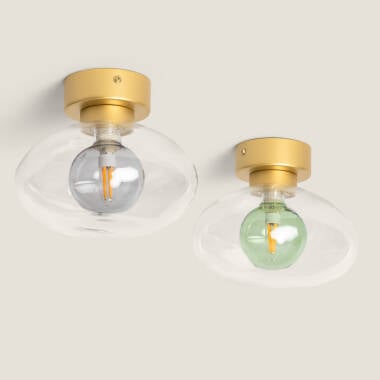 HOLMIVO plafondlamp van aluminium met glazen kap, afbeelding 5