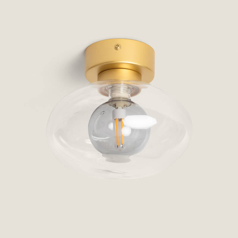HOLMIVO plafondlamp van aluminium met glazen kap, afbeelding 6