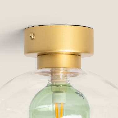 HOLMIVO plafondlamp van aluminium met glazen kap, afbeelding 2