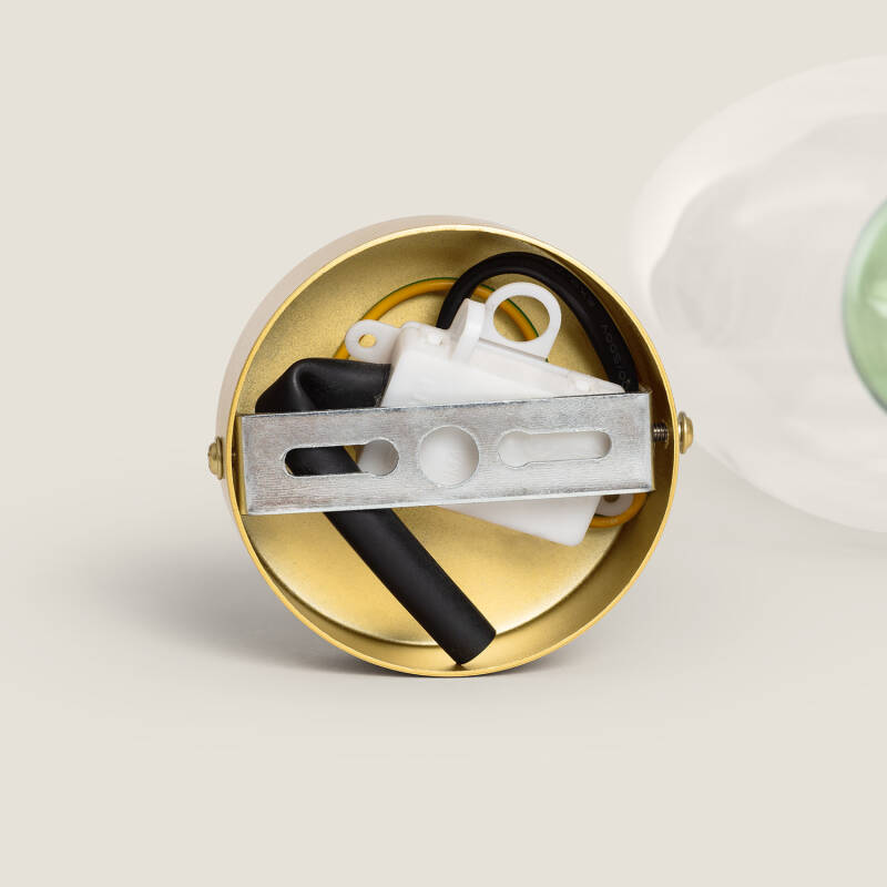 HOLMIVO plafondlamp van aluminium met glazen kap, afbeelding 4