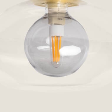 HOLMIVO plafondlamp van aluminium met glazen kap, afbeelding 8