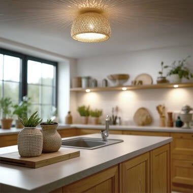 HASTAVO plafondlamp in natuurlijk, afbeelding 4