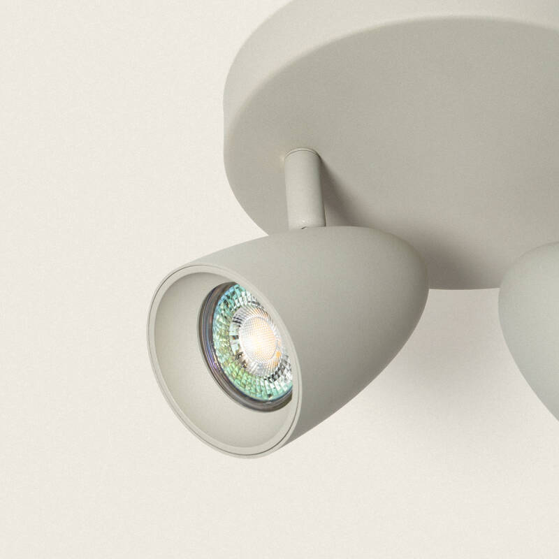 CESKIVO plafondlamp met twee spots in steengrijs