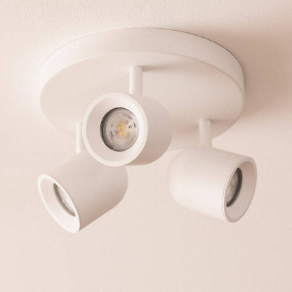 ROMBIVO plafondlamp met drie spots in wit