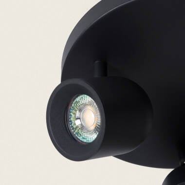 ROMBIVO plafondlamp met drie spots in zwart