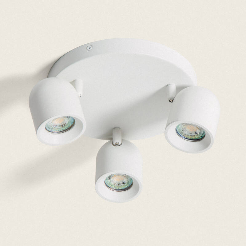 ROMBIVO plafondlamp met drie spots in wit