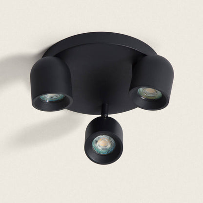 ROMBIVO plafondlamp met drie spots in zwart