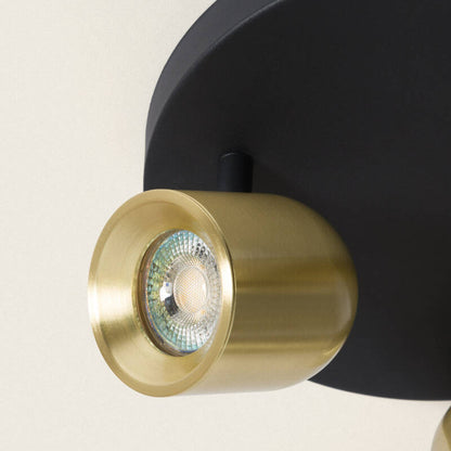 ROMBIVO plafondlamp met drie spots in goud