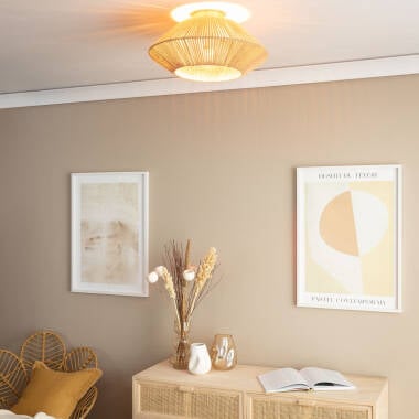 PELRIVO plafondlamp van touw in natuurlijk