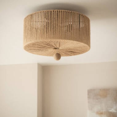 RENSARO plafondlamp omwikkeld met natuurlijk touw 40 cm, afbeelding 3